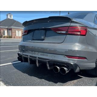Takapuskurin diffuusori V1 (S-Line Sedan 2017-2020, hiilikuitu) Audi A3 2012–2020 kuva 2