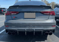 Audi A3 2012–2020 Takapuskurin diffuusori (FRP) kuva 3