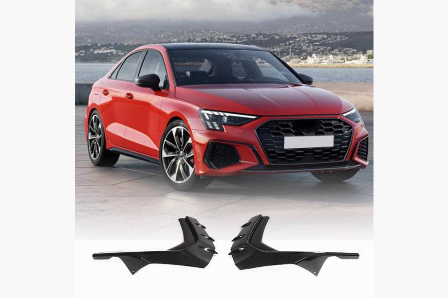 Audi A3 2020– Etupuskurin lip-spoilerit (S-Line Sedan 2020-2023, hiilikuitu) Kuva 1