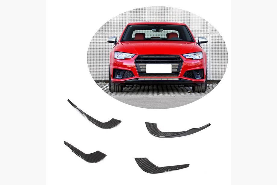 Audi A4 B9 2015–2024 Etupuskurin lipat V3 (S-Line Sedan 2015-2019, hiilikuitu) Image