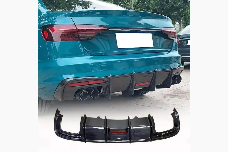 Audi A4 B10 2024– Takapuskurin diffuusori V3 (S-Line, hiilikuitu) Image