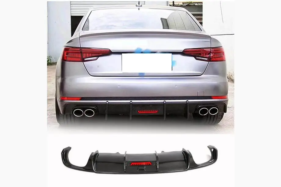 Audi A4 B9 2015–2024 Takapuskurin diffuusori V1 (S-Line Sedan 2015-2019, hiilikuitu) Image