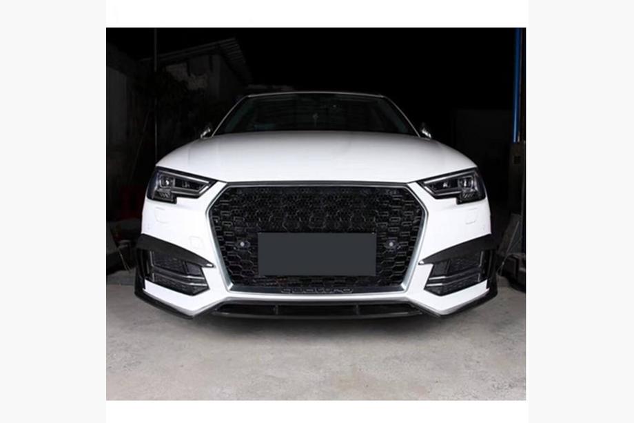 Audi A4 B9 2015–2024 Etupuskurin lip-spoileri Lip V2 (S-Line Sedan 2015-2019, Carbon) Image