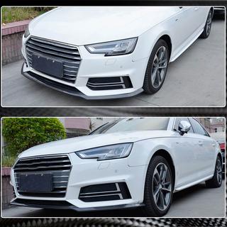 Etupuskurin lip-spoileri Lip V4 (S-Line Sedan 2015-2019, hiilikuitu) kuva 3