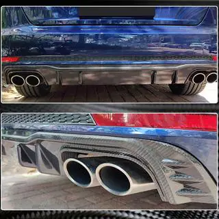 Takapuskurin diffuusori V2 (S-Line Sedan 2015-2019, hiilikuitu) kuva 3