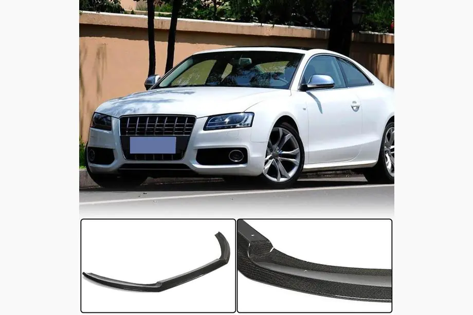 Audi A5 2007–2015 Etupuskurin lip-spoileri (S-Line Coupe 2007-2011, hiilikuitu) Image