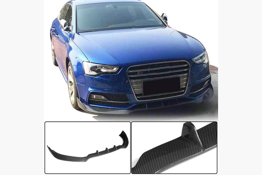Audi A5 2007–2015 Etupuskurin lipa Lip V3 (S-Line 2012-2015, hiilikuitu) Image