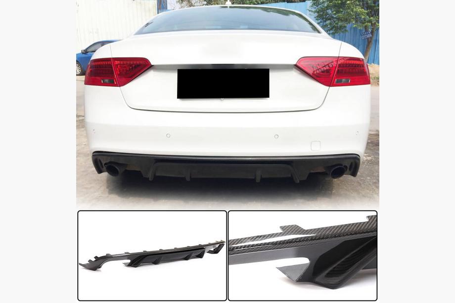 Audi A5 2007–2015 Takapuskurin diffuusori V2 (S-Line 2012-2015, hiilikuitu) Image