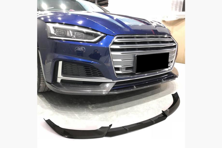 Audi A5 2016–2025 Etupuskurin lip (S-Line coupe/cabriolet 2016-2020, hiilikuitu) Kuva 1