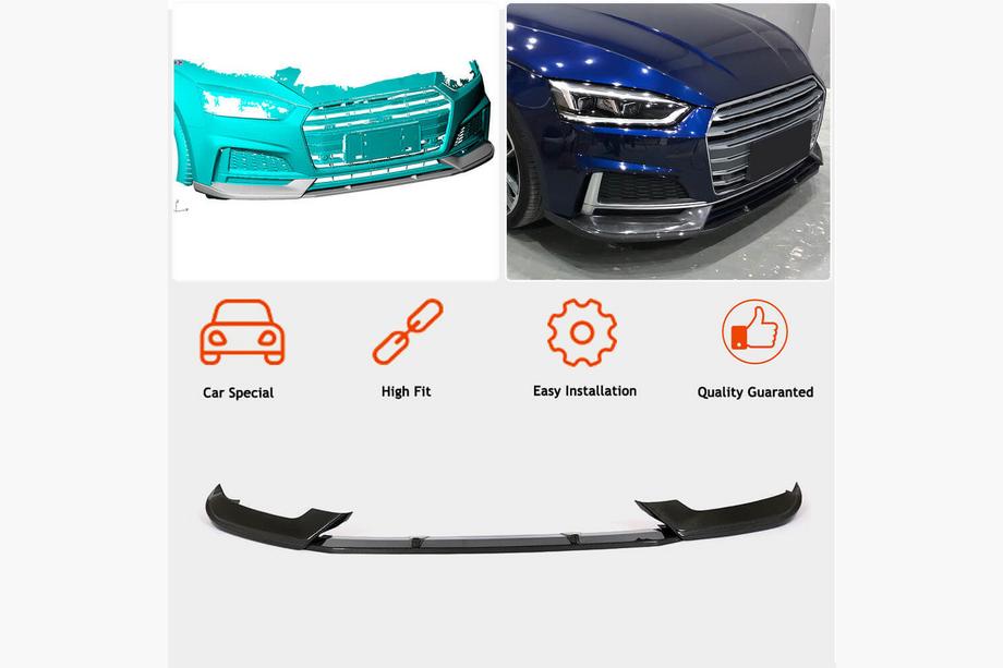 Audi A5 2016–2025 Etupuskurin lip (S-Line coupe/cabriolet 2016-2020, hiilikuitu) Kuva 3