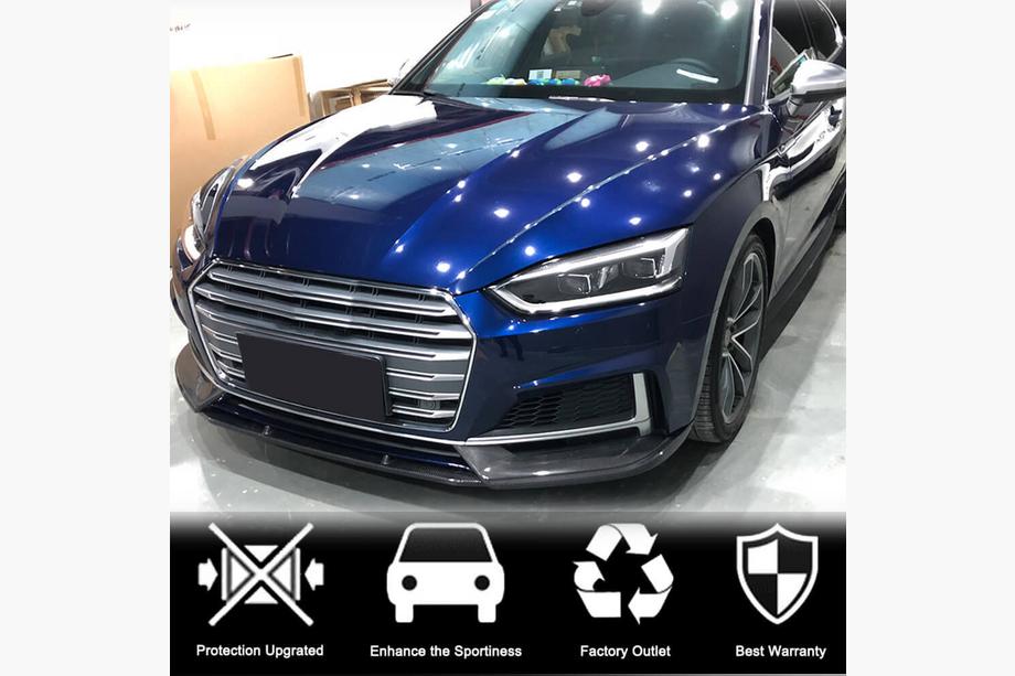 Audi A5 2016–2025 Etupuskurin lip (S-Line coupe/cabriolet 2016-2020, hiilikuitu) Kuva 4