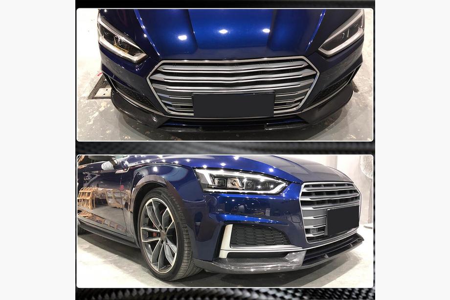 Audi A5 2016–2025 Etupuskurin lip (S-Line coupe/cabriolet 2016-2020, hiilikuitu) Kuva 5