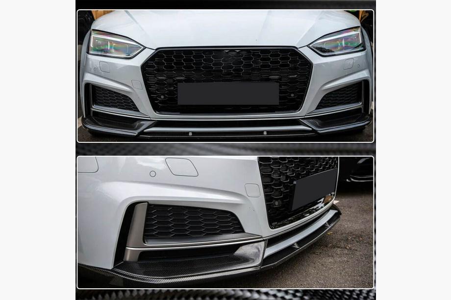 Audi A5 2016–2025 Etupuskurin lip (S-Line coupe/cabriolet 2016-2020, hiilikuitu) Kuva 6
