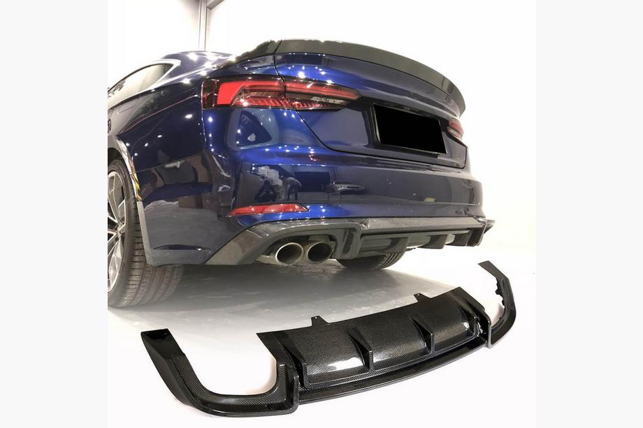 Audi A5 2016–2025 Takapuskurin diffuusori (S-Line 2016-2020, muovi) Image