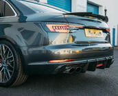 Audi A5 2016–2025 Takapuskurin diffuusori V1 (S-Line 2016-2020, hiilikuitu) kuva 9