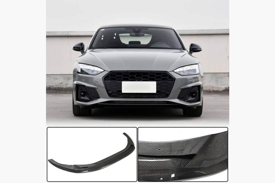 Audi A5 2016–2025 Etupuskurin lip-spoileri Lip V3 (S-Line 2021–2025, hiilikuitu) Image