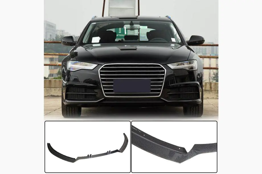 Audi A6 C7 2011–2017 Etupuskurin lip-spoileri Carbon V2 (S-Line 2014-2018) Image