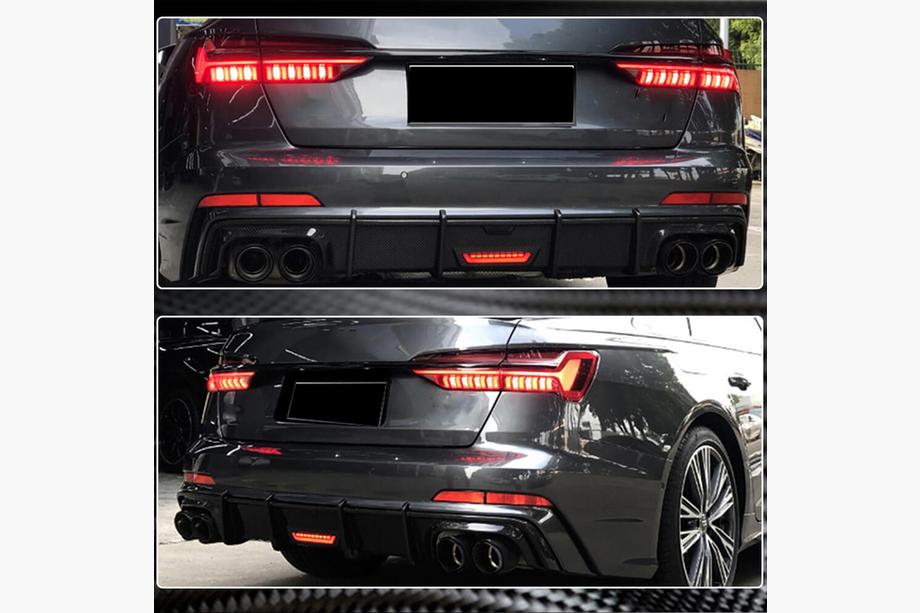 Audi A6 C7 2011–2017 Takapuskurin diffuusori, hiilikuitu (S-Line 2014-2018) Image