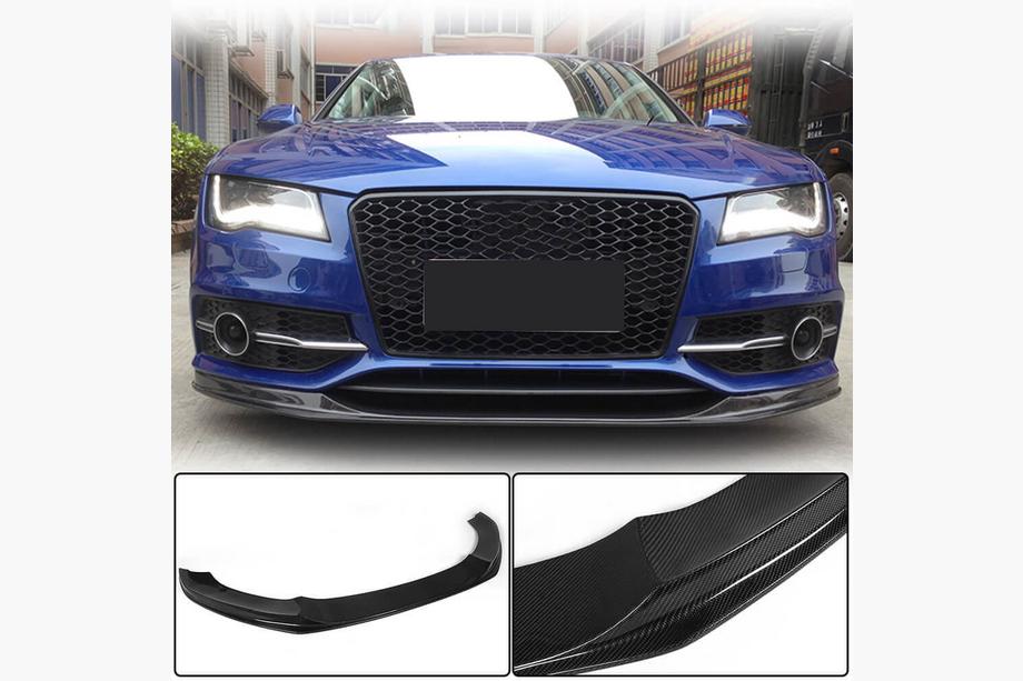 Audi A7 2010–2018 Etupuskurin lippoileri Lip V2 (S-Line 2010-2014, hiilikuitu) Image