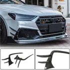 Audi A7 2018– Etupuskurin lip spoiler (S-Line 2018-2022, hiilikuitu) kuva 1