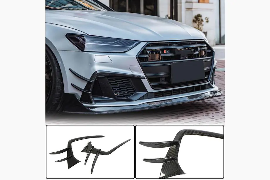 Audi A7 2018– Etupuskurin lip spoiler (S-Line 2018-2022, hiilikuitu) Image