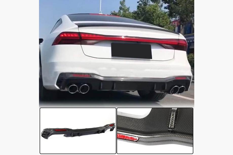 Audi A7 2018– Takapuskurin diffuusori (S-Line 2018-2022, hiilikuitu) Image