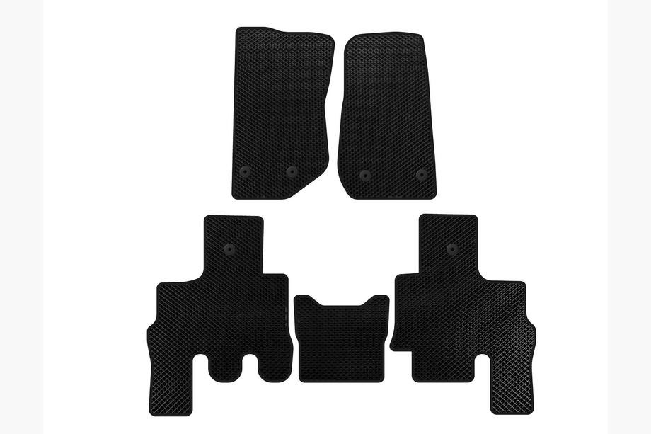 Jeep Wrangler 2007–2017 EVA-lattiamatot (mustat) Image