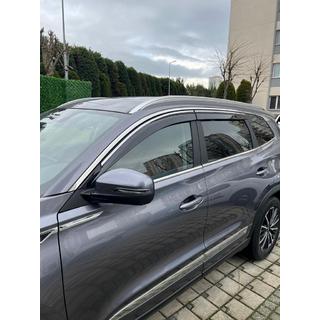 Tuuliohjaimet kromilistalla (4 kpl, Sunplex Steinless) Chery Tiggo 8 2017–