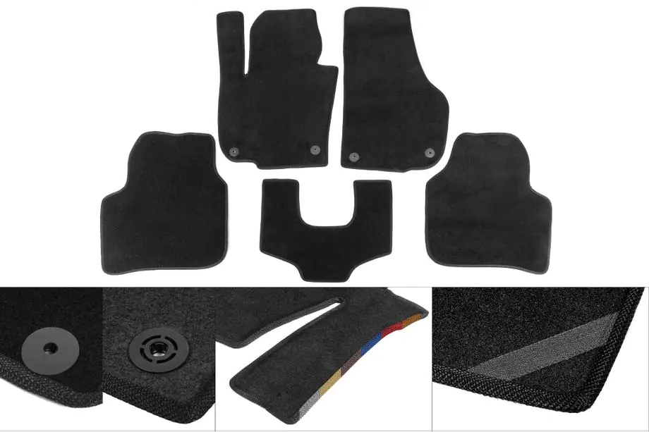 Fiat Freemont 2011–2016 Premium-kangasmatot (3 riviä, mustat) Image