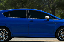 Seat Leon 2005–2012 OmsaLine ikkunalistat ulkopuolelle (8 kpl, ruostumaton teräs) kuva 1