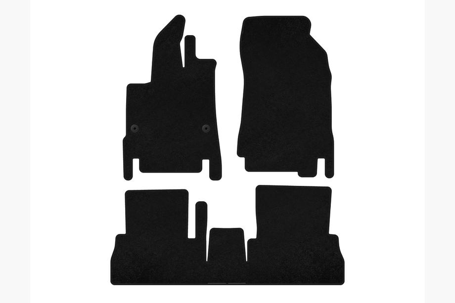 Peugeot Partner/Rifter 2019– Premium-tekstiilimatot (7-paikkainen/Pitkä akseliväli, Musta) Image