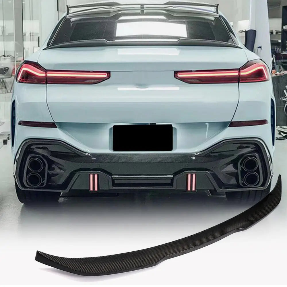 BMW X6 G06 2019–2027 Takalukun spoileri Hiilikuitu V2 kuva 2