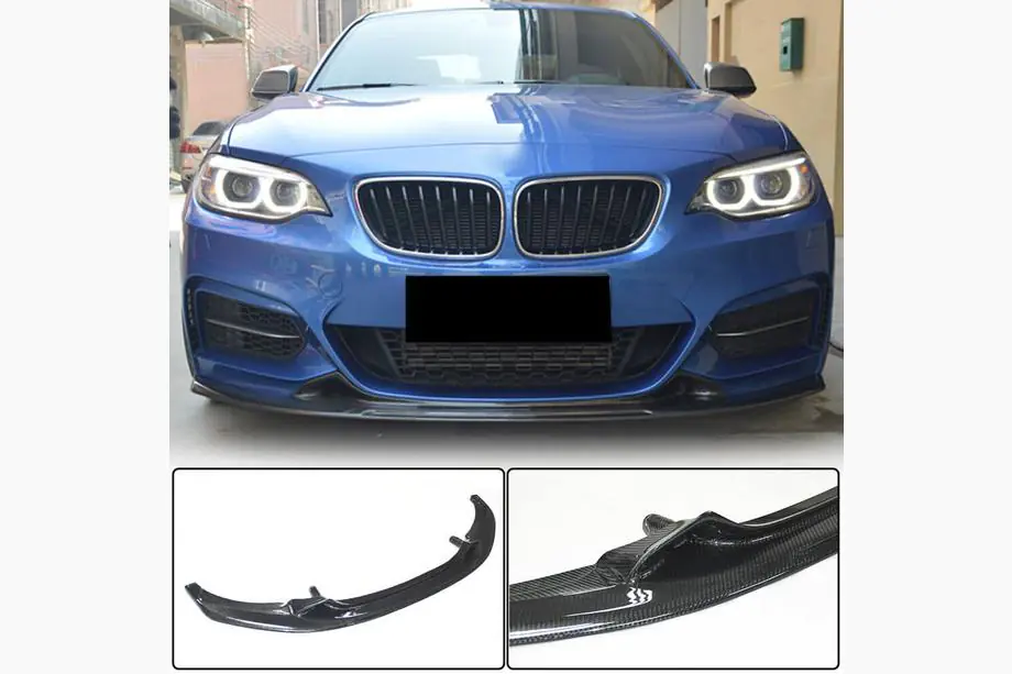 BMW 2-sarja F22/F23 2014–2021 Etupuskurin lip spoileri V1 (F22/F23 M-Sport, hiilikuitu) Image