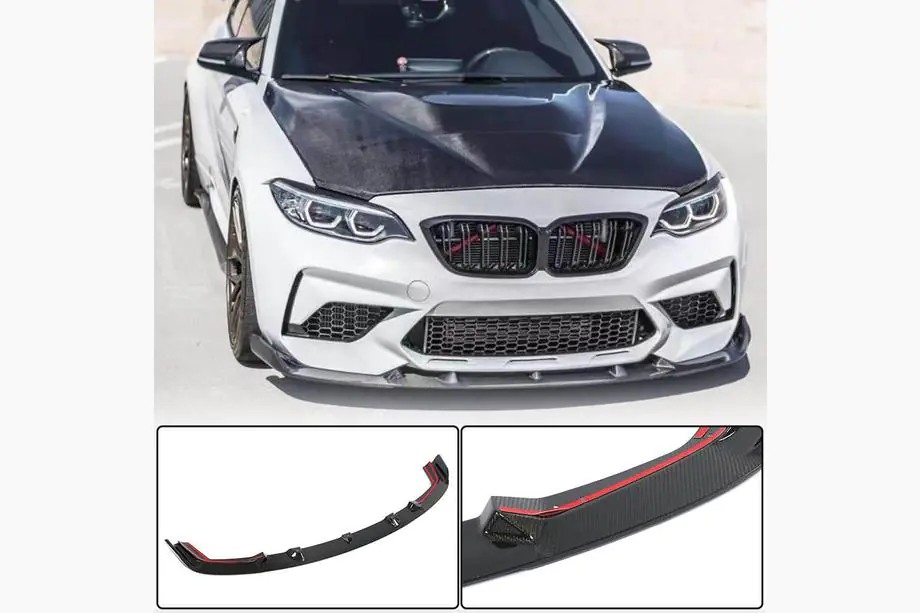 BMW 2-sarja F22/F23 2014–2021 Etupuskurin lip-spoileri Lip V5 (F87 M2 Competition, hiilikuitu) Image