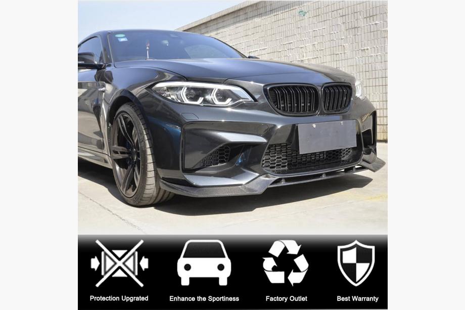 BMW 2-sarja F22/F23 2014–2021 Etupuskurin lip-spoileri Carbon V6 (F87) Kuva 4