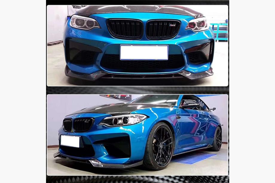 BMW 2-sarja F22/F23 2014–2021 Etupuskurin lip-spoileri Carbon V6 (F87) Kuva 5