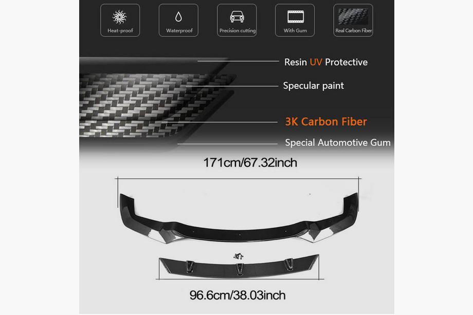 BMW 2-sarja F22/F23 2014–2021 Etupuskurin lip-spoileri Carbon V6 (F87) Kuva 7