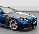 BMW 2-sarja G42 2021– Etupuskurin lip-spoileri V2 (G87, hiilikuitu) kuva 2