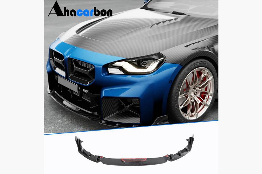 BMW 2-sarja G42 2021– Etupuskurin lip-spoileri V2 (G87, hiilikuitu) Image