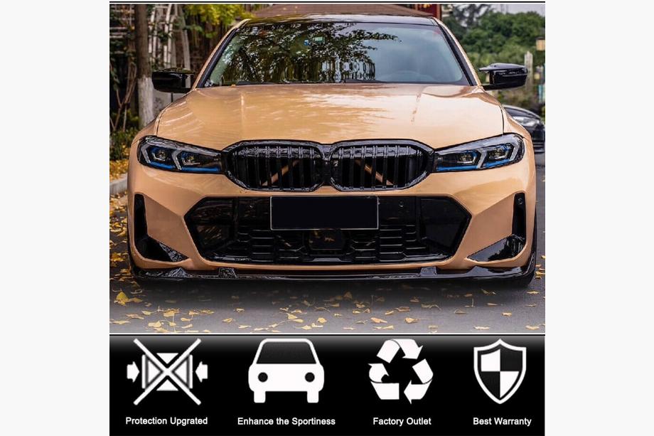BMW 3-sarja G20/G21 2018– Etupuskurin lip spoileri Lip V2 (M-Sport 2022+, hiilikuitu) Kuva 2