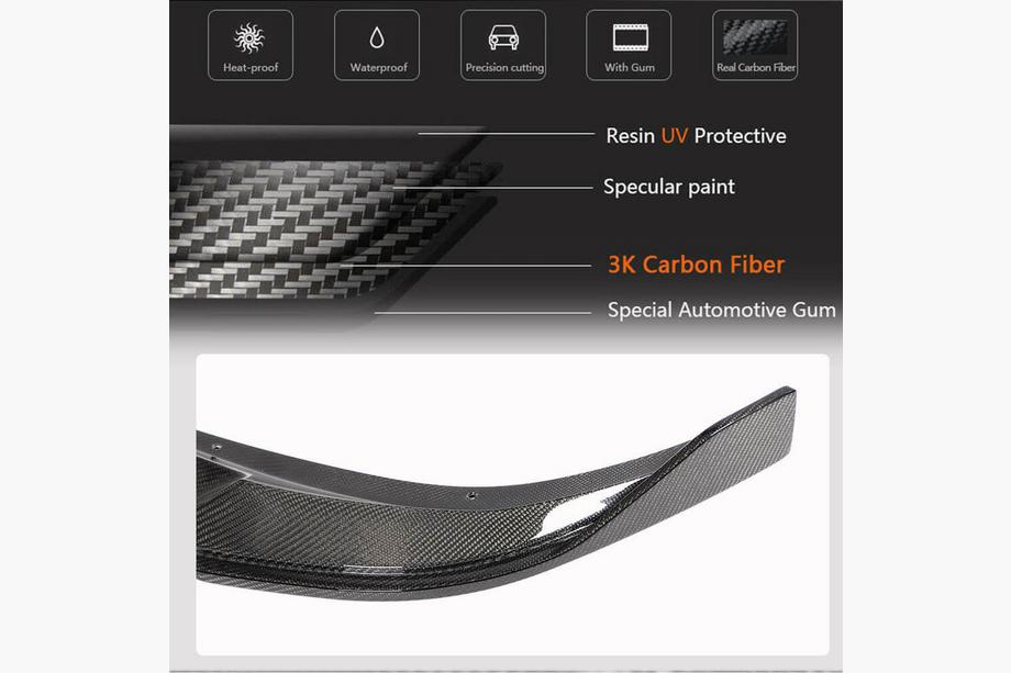 BMW 3-sarja G20/G21 2018– Etupuskurin lip spoileri Lip V2 (M-Sport 2022+, hiilikuitu) Kuva 5