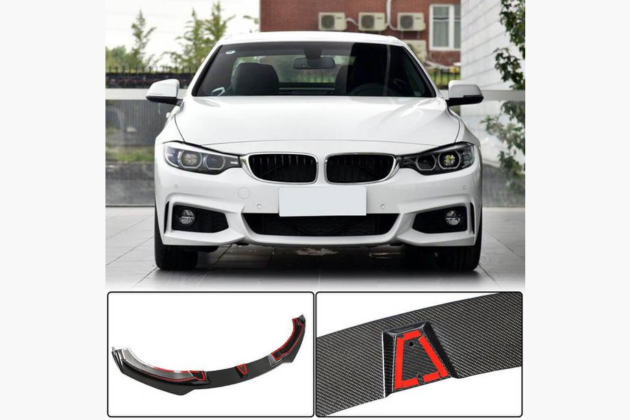 BMW 4-sarja F32/F33/F36 2012–2020 Etupuskurin lip-spoileri Lip V2 (M-Sport, hiilikuitu) Image