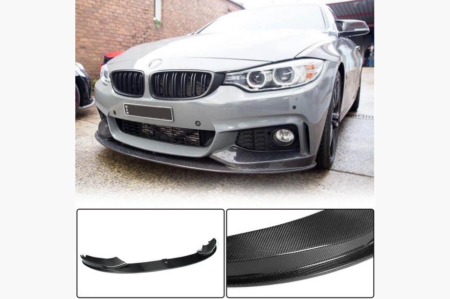 BMW 4-sarja F32/F33/F36 2012–2020 Etupuskurin lip spoilari V3 (M-Sport, hiilikuitu) Kuva 1