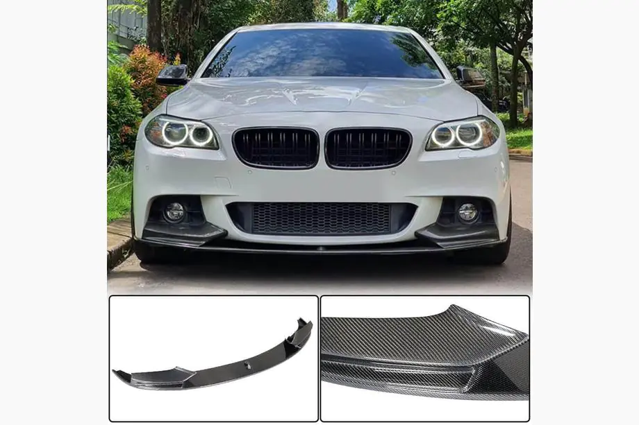 BMW 5-sarja F10/F11 2010–2016 Etupuskurin lipa Lip V3 (F10 M-Sport, hiilikuitu) Image
