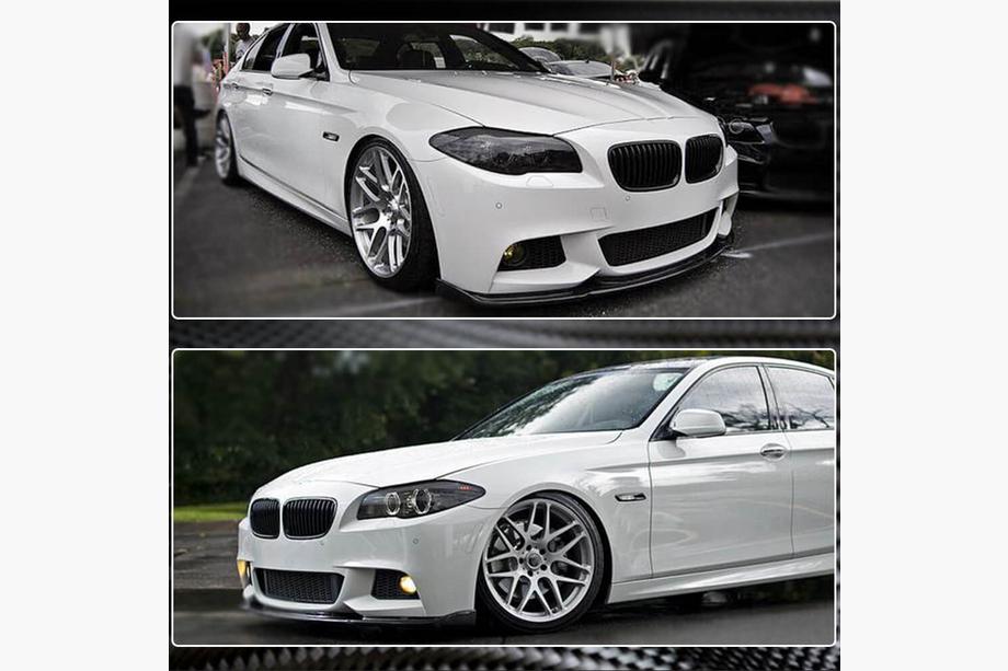 BMW 5-sarja F10/F11 2010–2016 Etupuskurin lip-spoileri Lip V2 (F10 M-Sport, hiilikuitu) Kuva 4