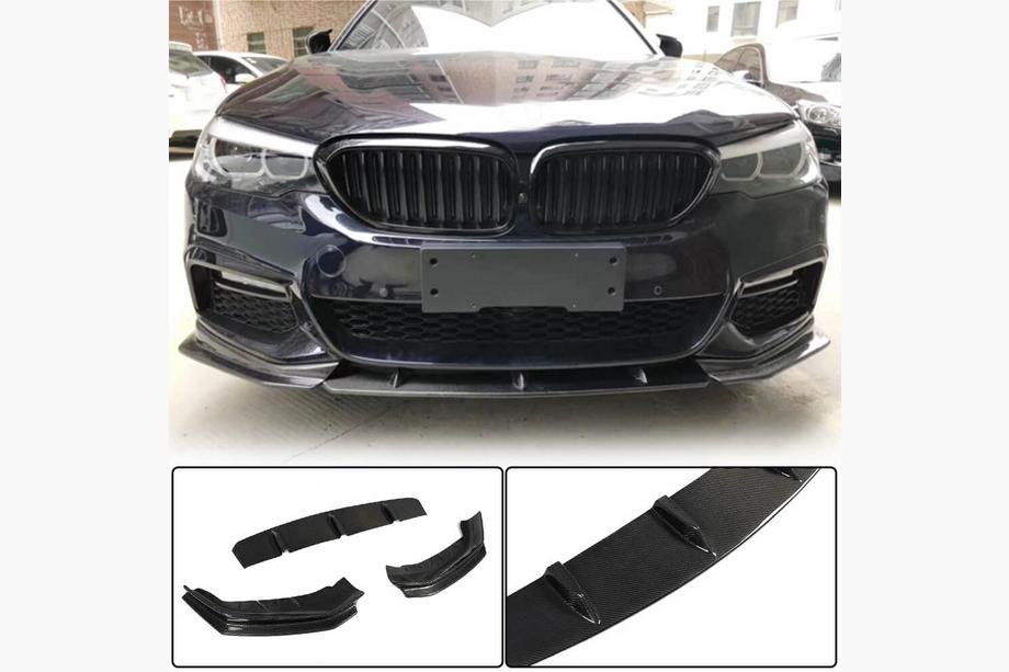 BMW 5-sarja G30/G31 2017–2023 Etupuskurin lip-spoileri Lip V4 (M-Sport 2017-2020, hiilikuitu) Image