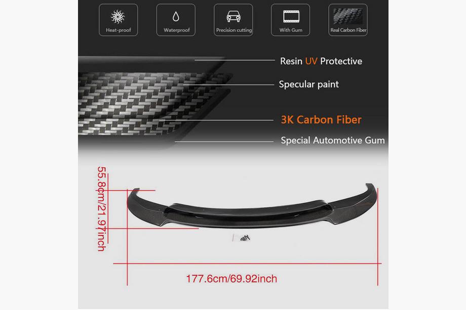 BMW 6-sarja F12/F13/F06 2011–2018 Etupuskurin lip-spoileri FRP V4 Kuva 6