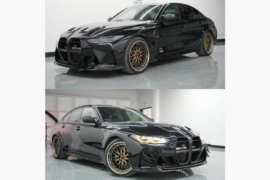 BMW 3-sarja G20/G21 2018– Etuhelman lisäosa Lip V1 (G80, hiilikuitu) Kuva 2