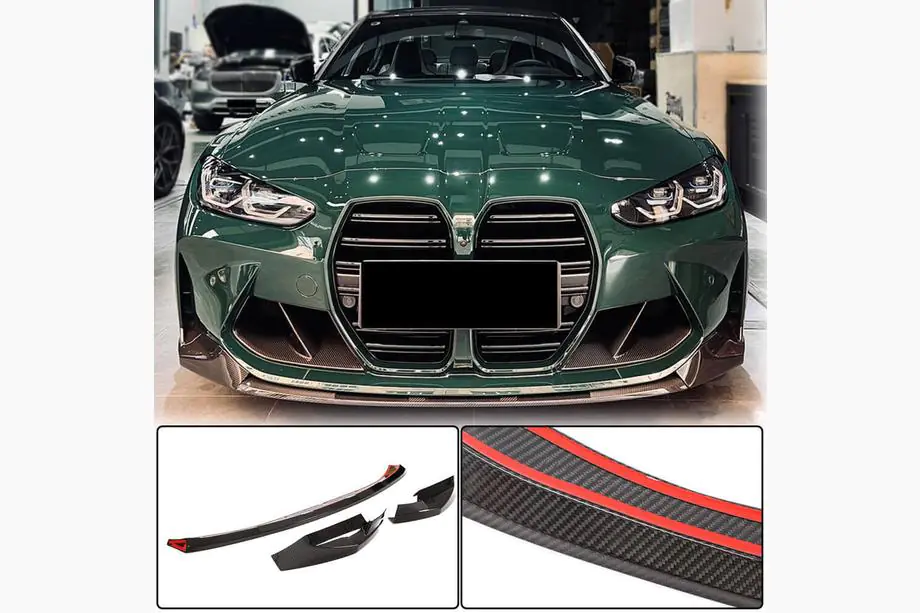 BMW 3-sarja G20/G21 2018– Etupuskurin lip-spoileri Lip V3 (G80, hiilikuitu) Image