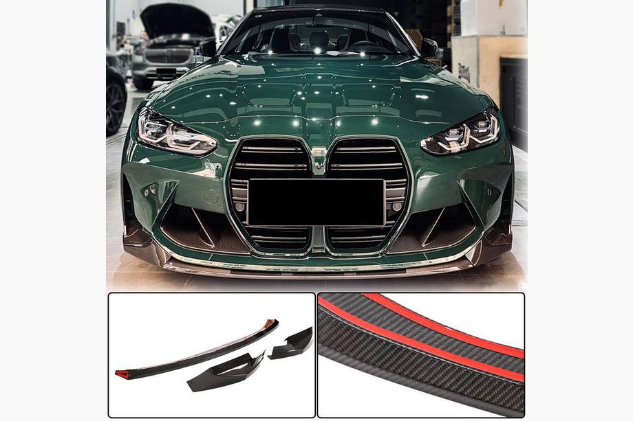 BMW 3-sarja G20/G21 2018– Etupuskurin lip-spoileri Lip V4 (G80, hiilikuitu) Image